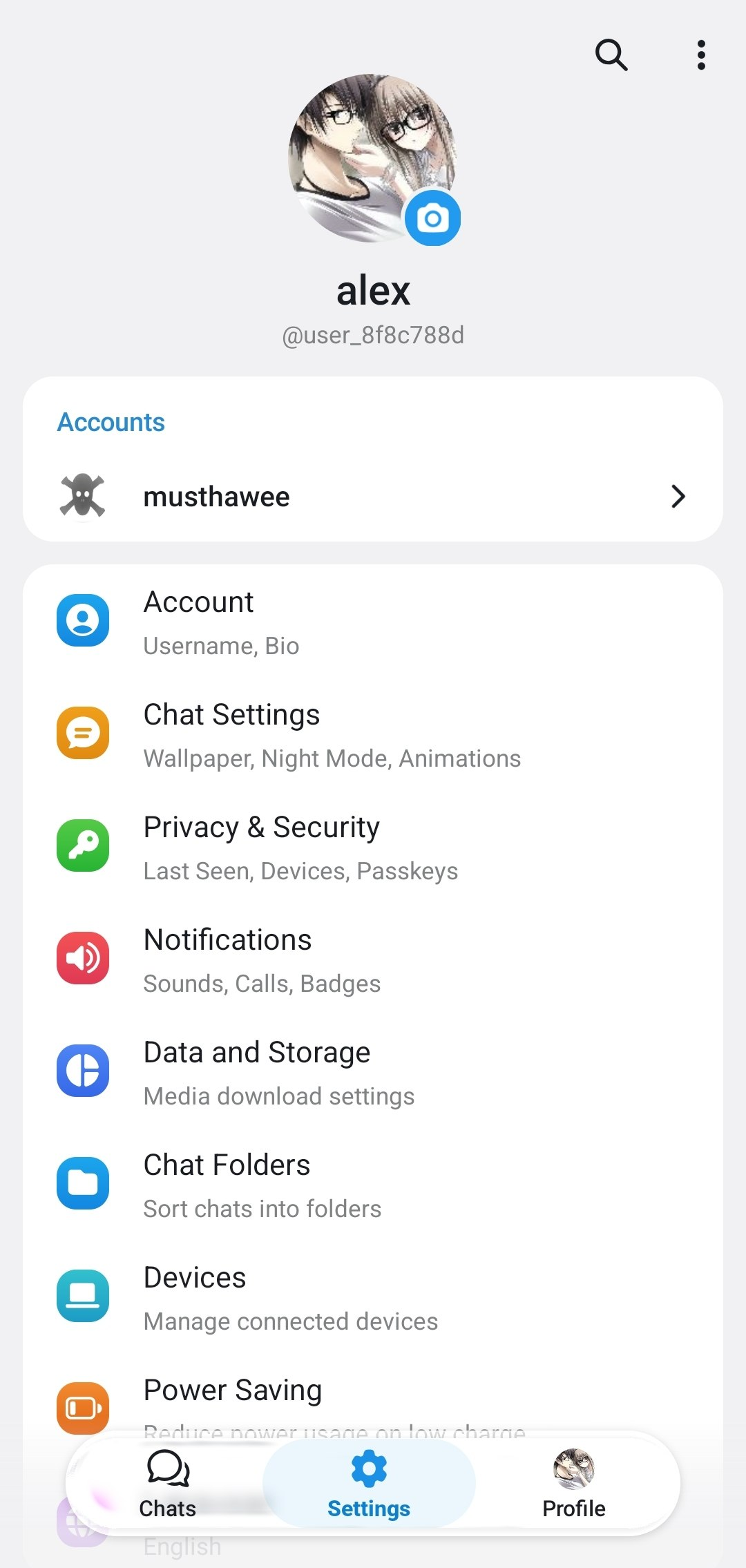Settings & Privacy